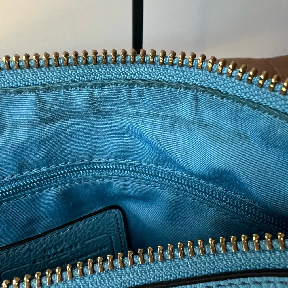 Coach Pebbled Leather Hobo Bag in Light Blue Style F36628 2015 - Picture 14 of 16